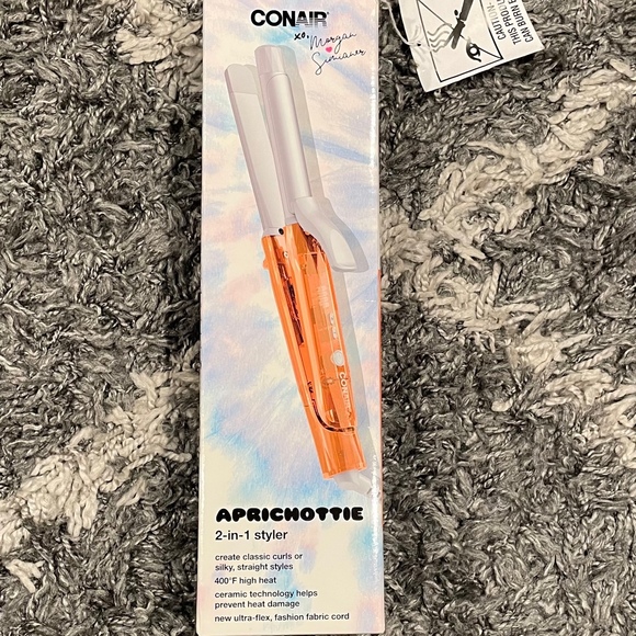 Conair Aprichottie 2-in-1 Styler Curling Iron Flat Orange Grey - Picture 1 of 8
